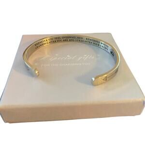 Silver Cuff Bracelet When You Feel Overwhelmed Straighten Your Crown